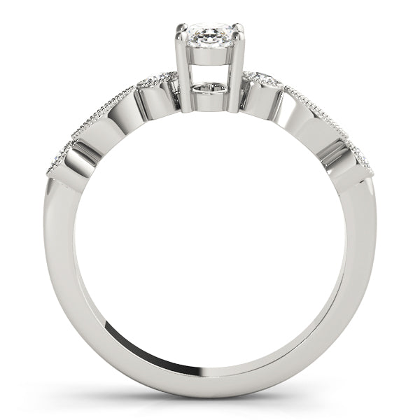 14K Gold Lab Diamond Oval Fashion Ring