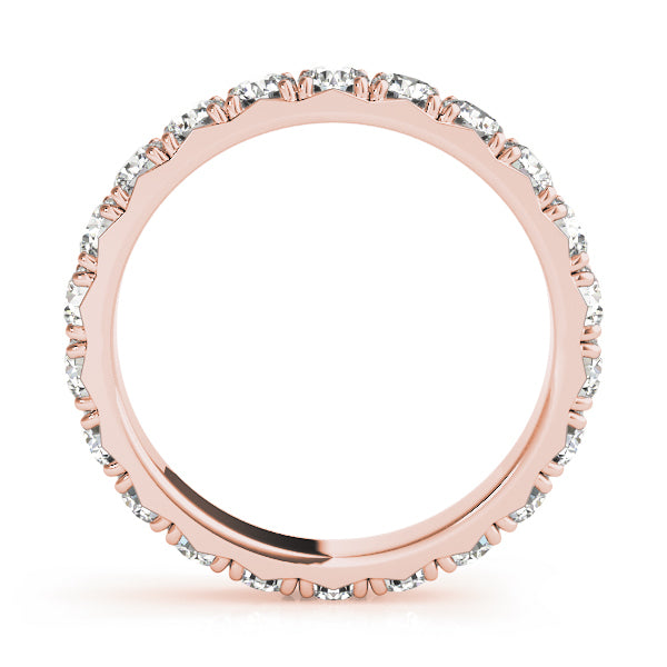 18K Rose Gold Multi-Diamond Wedding Ring