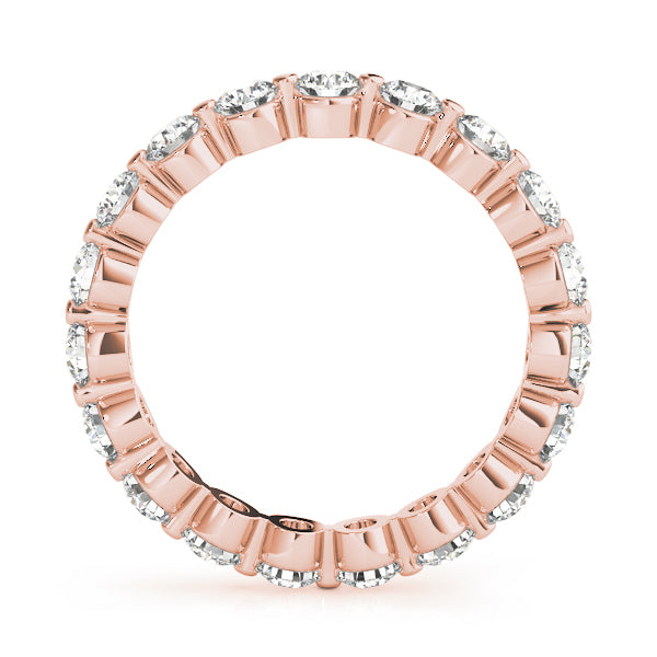 18K Rose Gold Round Diamond Wedding Ring