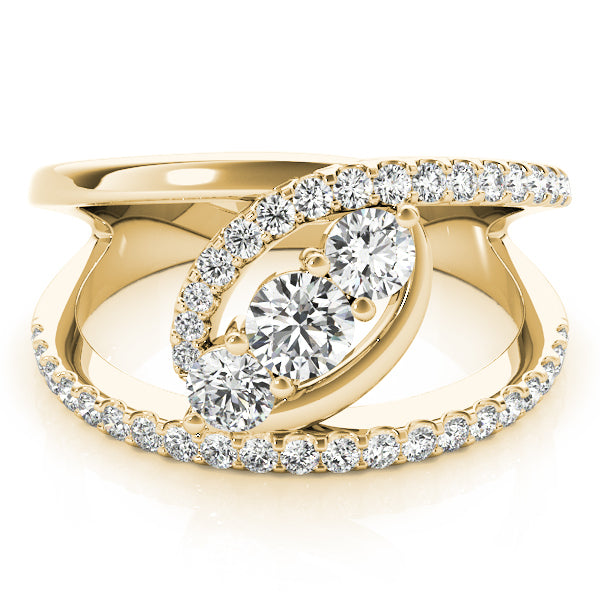 14K Yellow Gold Multi-Diamond Fashion Ring