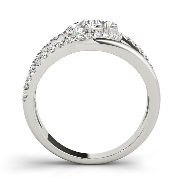 Platinum White Diamond Fashion Ring