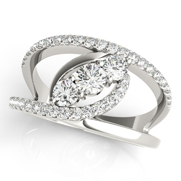 18K White Gold Lab Diamond Fashion Ring