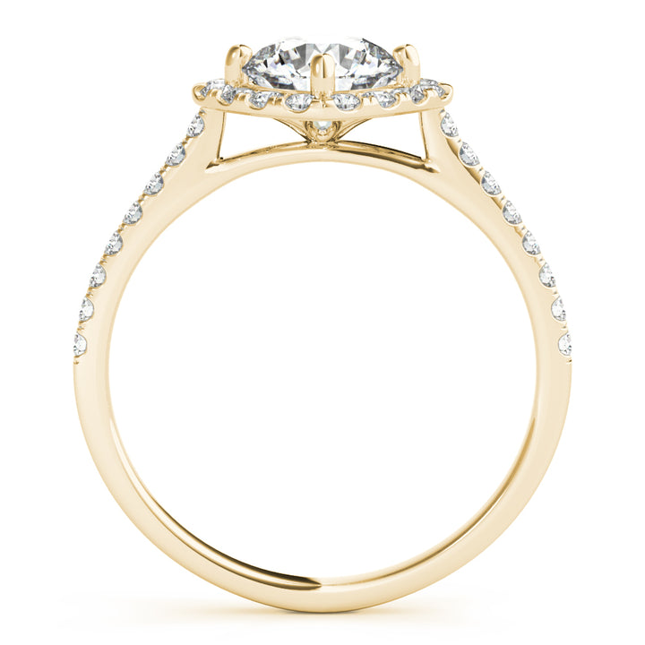 18K Yellow Gold 1.33ctw Diamond Halo Engagement Ring
