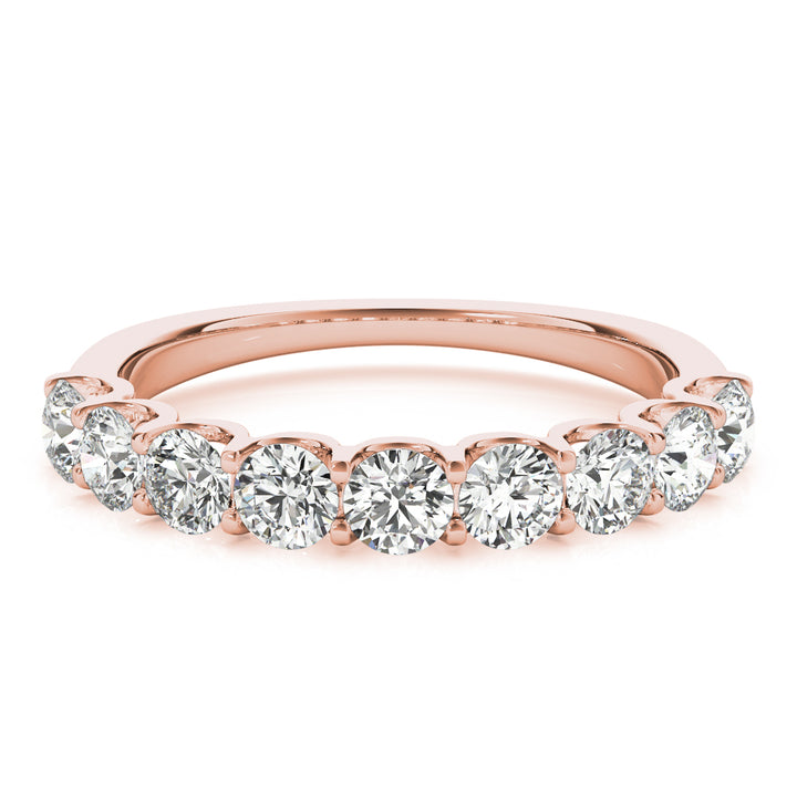 18K Rose Gold 1 CT Diamond Wedding Ring