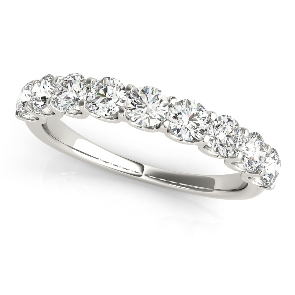 14K White Gold Multi-Diamond Wedding Ring