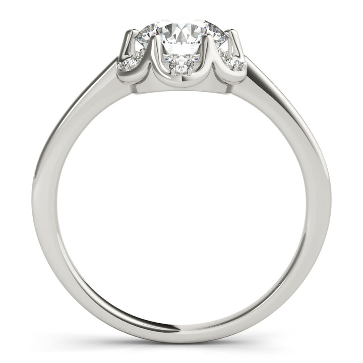 18K White Gold 1 CT Diamond Halo Engagement Ring