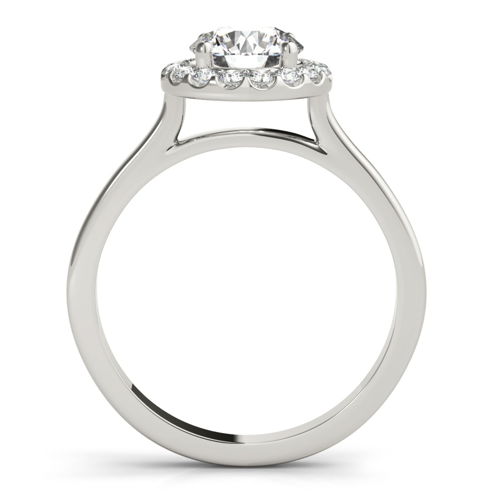 18K White Gold 1.25 ct Diamond Halo Engagement Ring