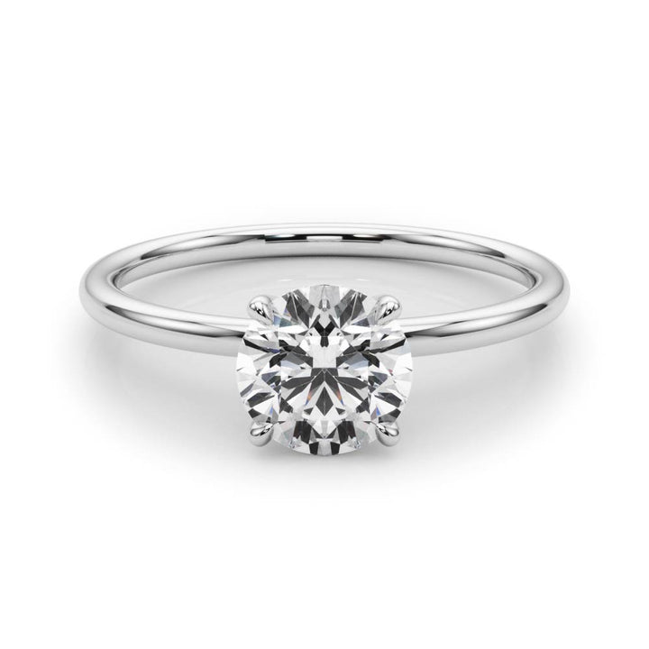 18K White Gold 1ct Diamond Solitaire Engagement Ring