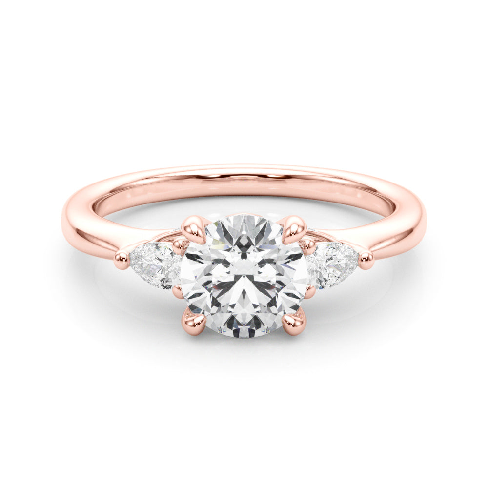 18K Rose Gold 1.22 ct Diamond Three-Stone Ring