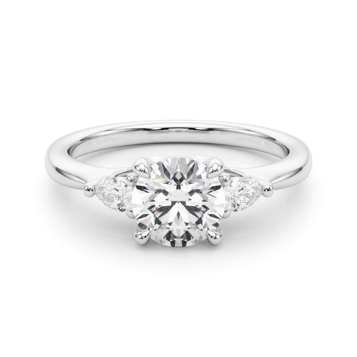 Platinum 1.33ctw Diamond Three-Stone Engagement Ring