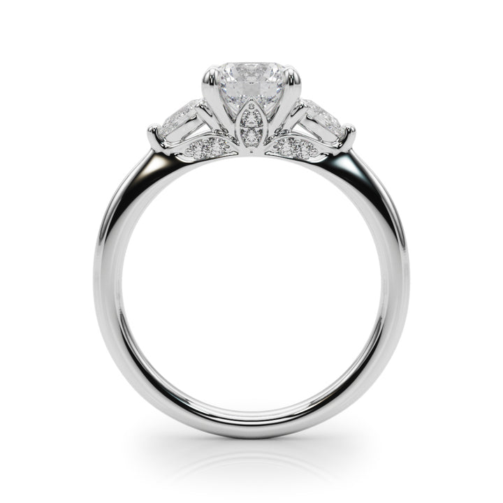 Platinum White 3-Stone Lab Diamond Ring