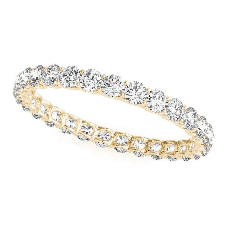 14K Yellow Gold 3/4 ct Diamond Wedding Band