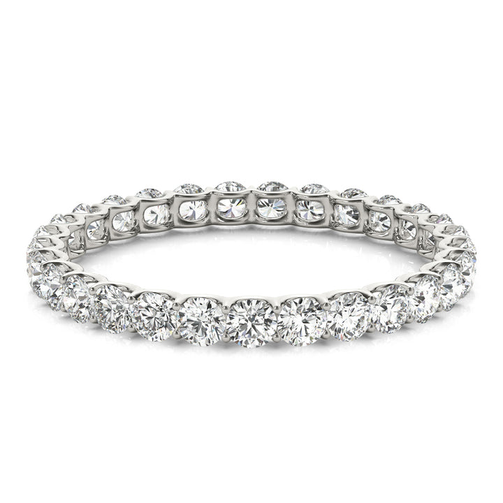 Platinum 3/4 CT Round Diamond Wedding Band