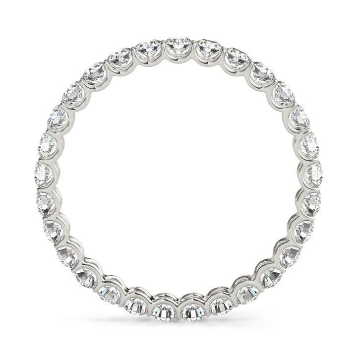 Platinum 3/4 CT Round Diamond Wedding Band