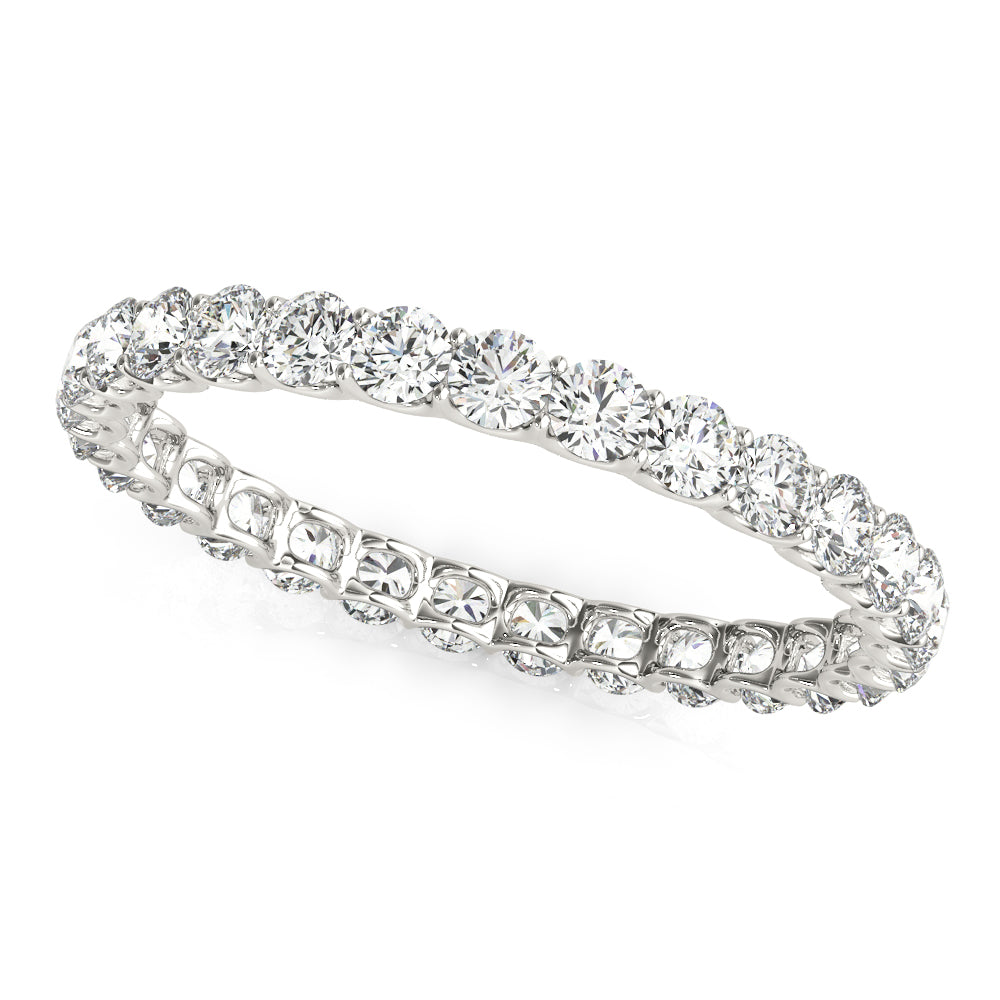 18K White Gold 0.78ctw Diamond Wedding Band