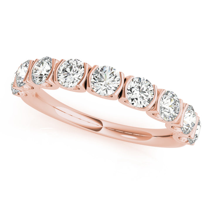 18K Rose Gold Diamond Wedding Ring
