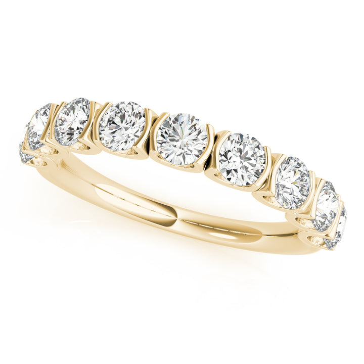 18K Yellow Gold 3/4 ct Diamond Wedding Band