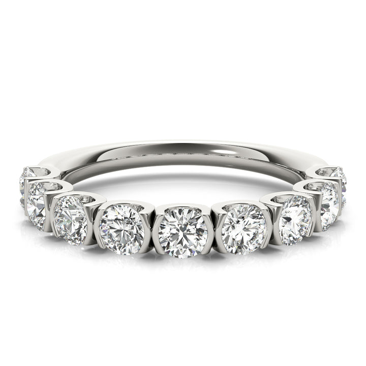 14K White Gold 0.75ctw Diamond Wedding Band