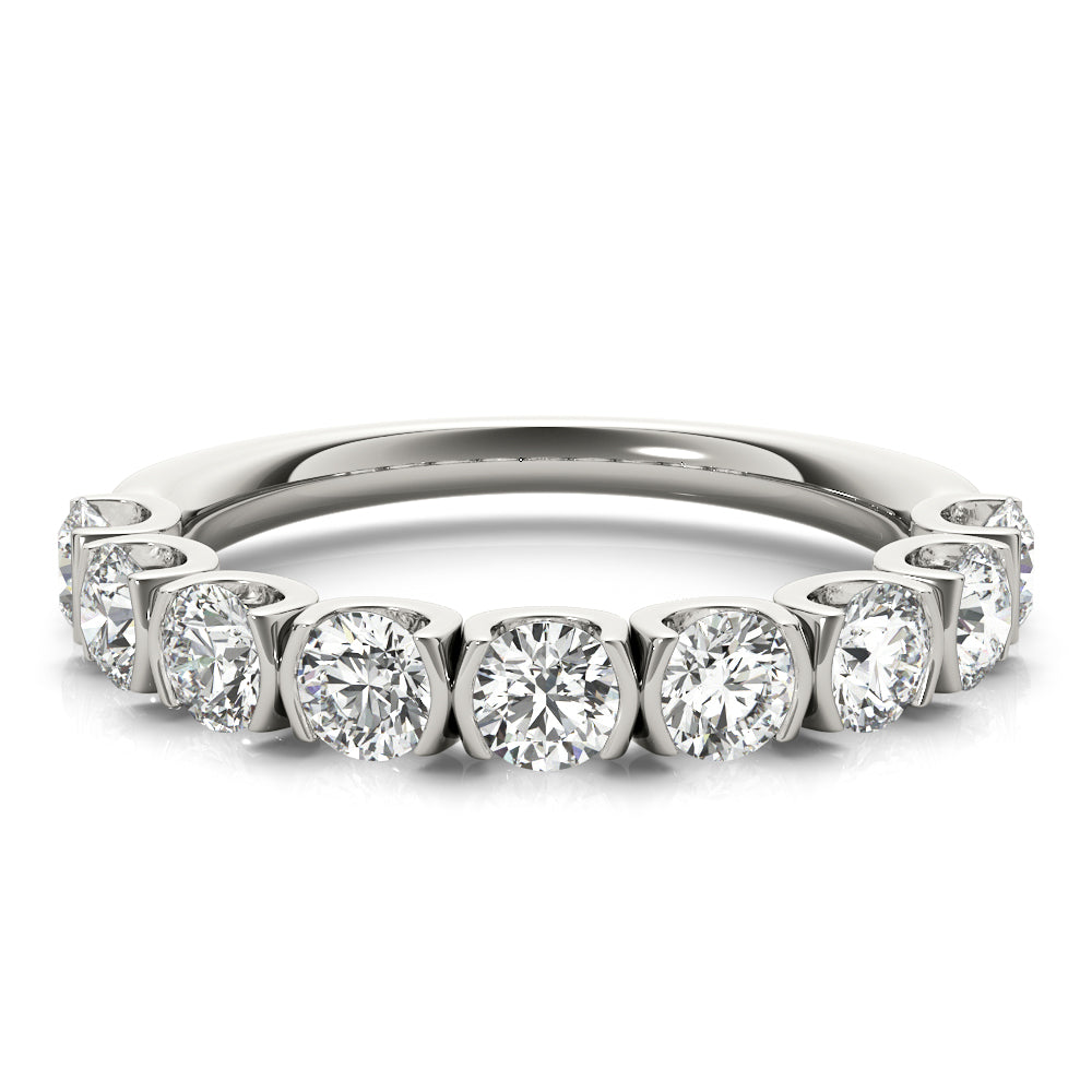18K White Gold 3/4 ct Diamond Wedding Band