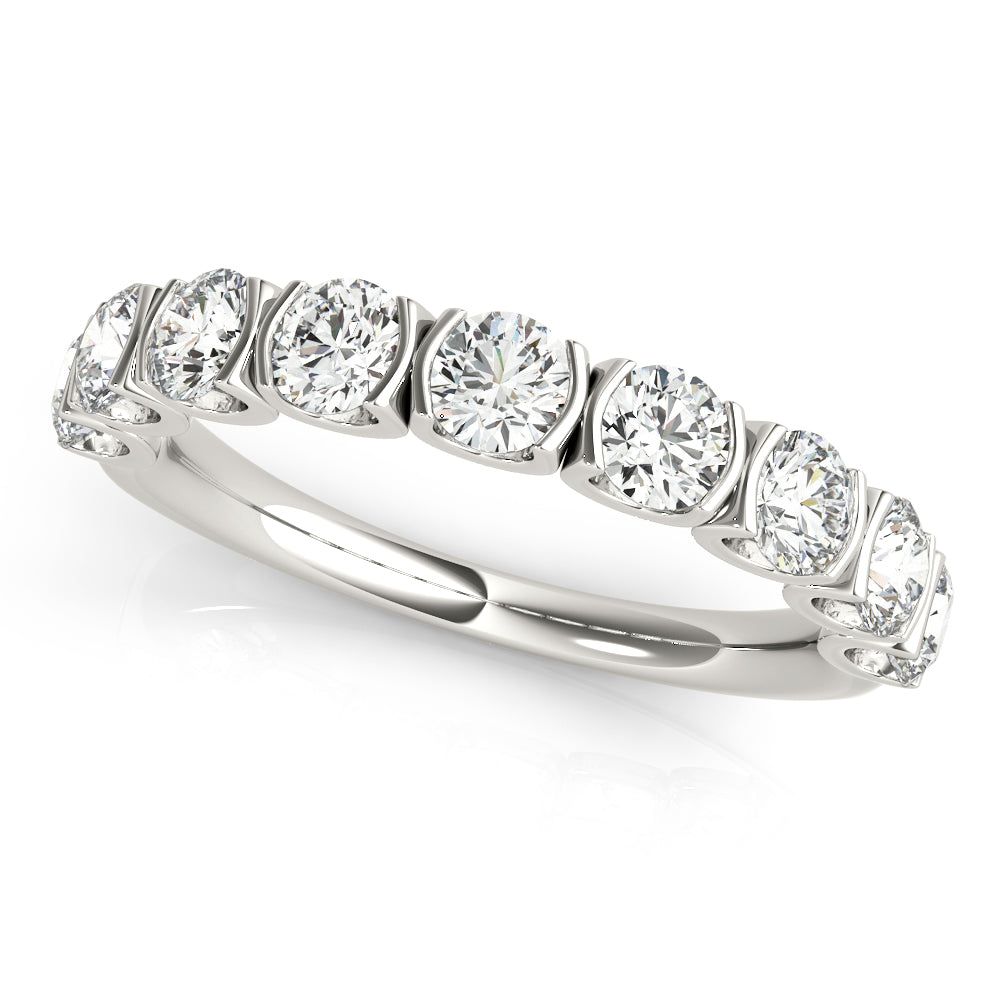 18K White Gold 3/4 ct Diamond Wedding Band