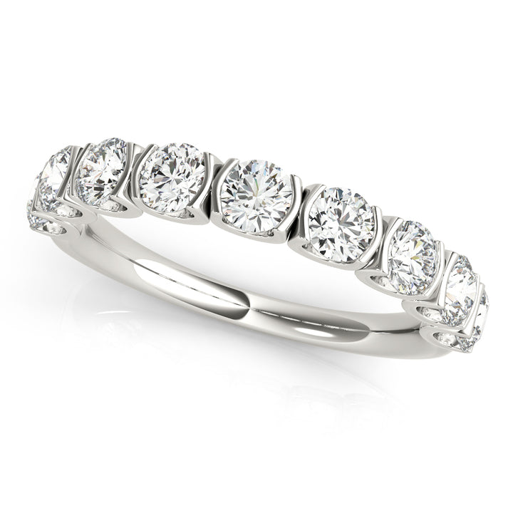 14K White Gold 0.75ctw Diamond Wedding Band