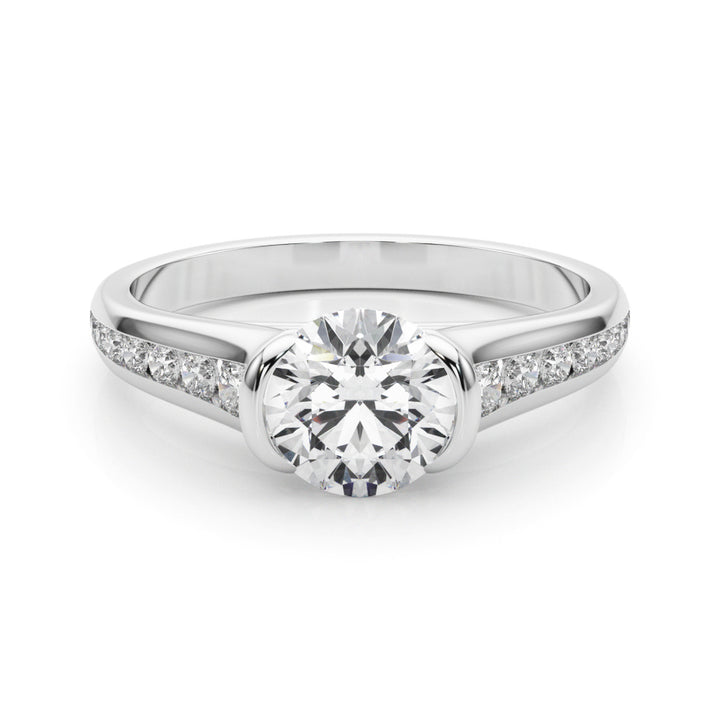 18K White Gold 1.33ctw Round Diamond Engagement Ring