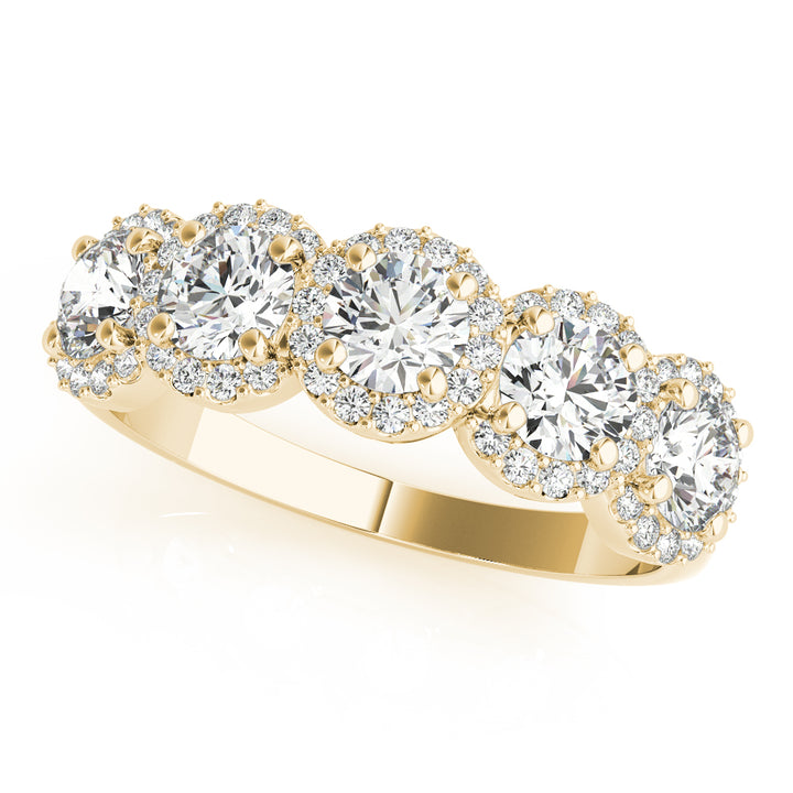 18K Yellow Gold 1.5 ctw Multi-Diamond Wedding Band