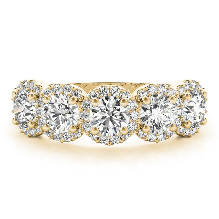 14K Yellow Gold 1.5 ctw Multi-Diamond Wedding Band