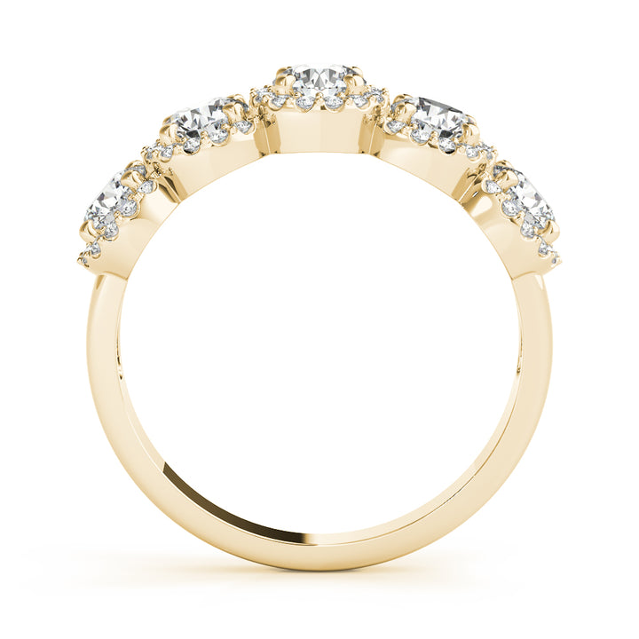 18K Yellow Gold 1.5 ctw Multi-Diamond Wedding Band