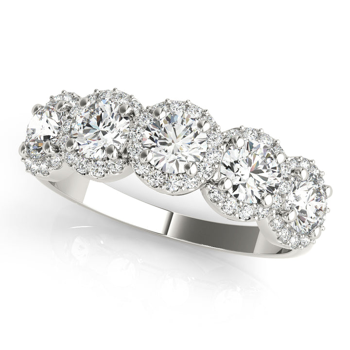 Platinum Multi-Diamond Wedding Ring 1.5 CTW