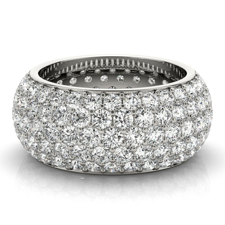 18K White Gold Pave Diamond Wedding Ring