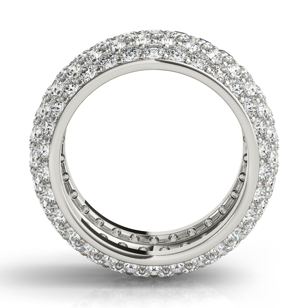 Platinum White Pave Diamond Wedding Ring