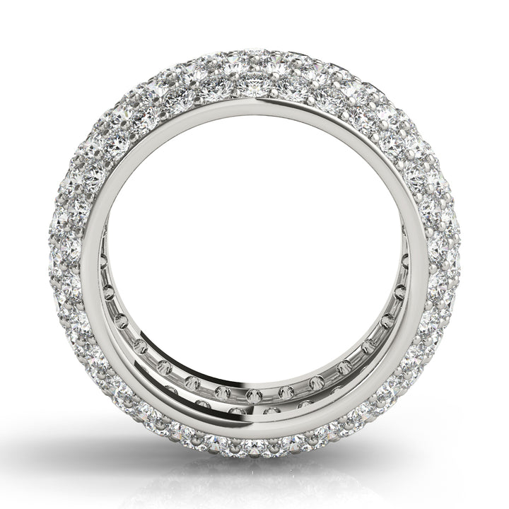 Platinum White Pave Diamond Wedding Ring