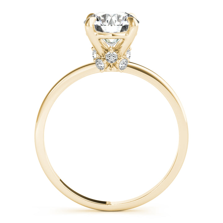 14K Yellow Gold 1 CT Diamond Halo Engagement Ring