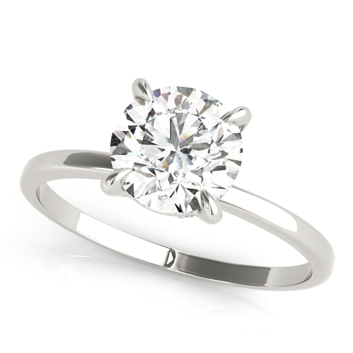 18K White Gold 1 ct Diamond Halo Engagement Ring