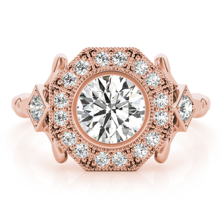 14K Rose Gold 1.33ctw Round Diamond Engagement Ring