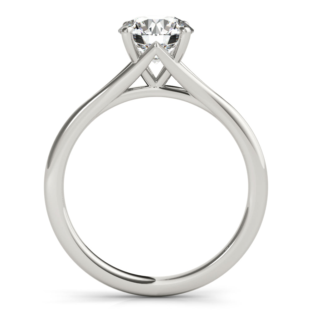14K White Gold 1CT Round Diamond Ring