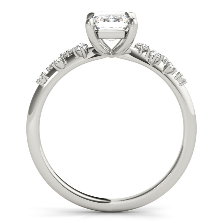 Emerald Diamond Engagement Ring