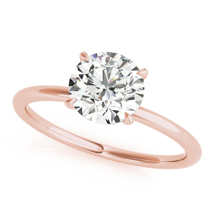 18K Rose Gold 1 CT Diamond Halo Engagement Ring