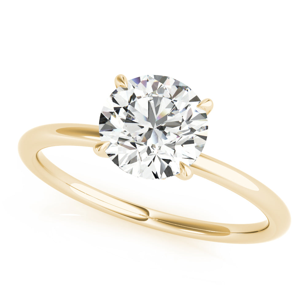 18K Yellow Gold 1 CT Diamond Halo Engagement Ring