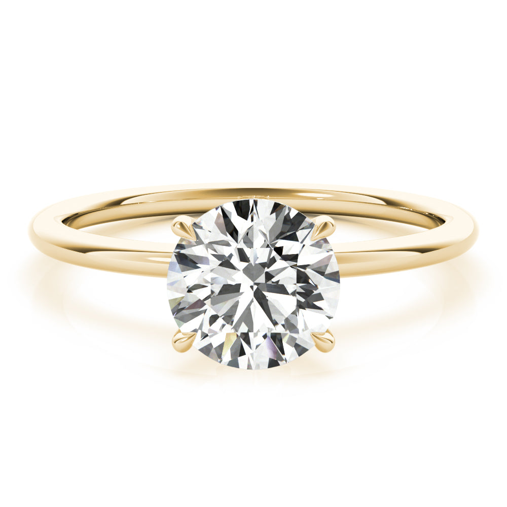 18K Yellow Gold 1 CT Diamond Halo Engagement Ring
