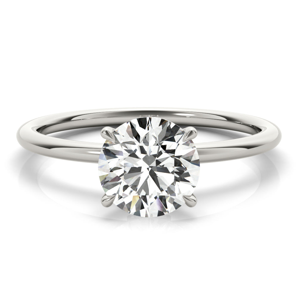 14K White Gold 1 CT Diamond Halo Engagement Ring