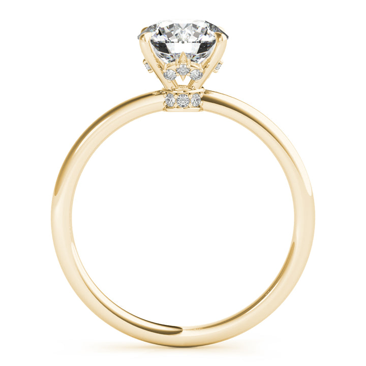 18K Yellow Gold 1 CT Diamond Halo Engagement Ring