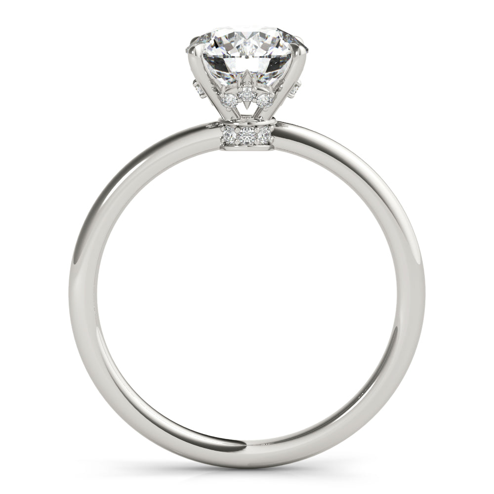 14K White Gold 1 CT Diamond Halo Engagement Ring