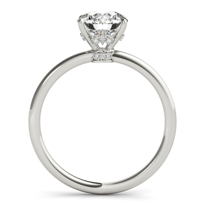 14K White Gold 1 CT Diamond Halo Engagement Ring