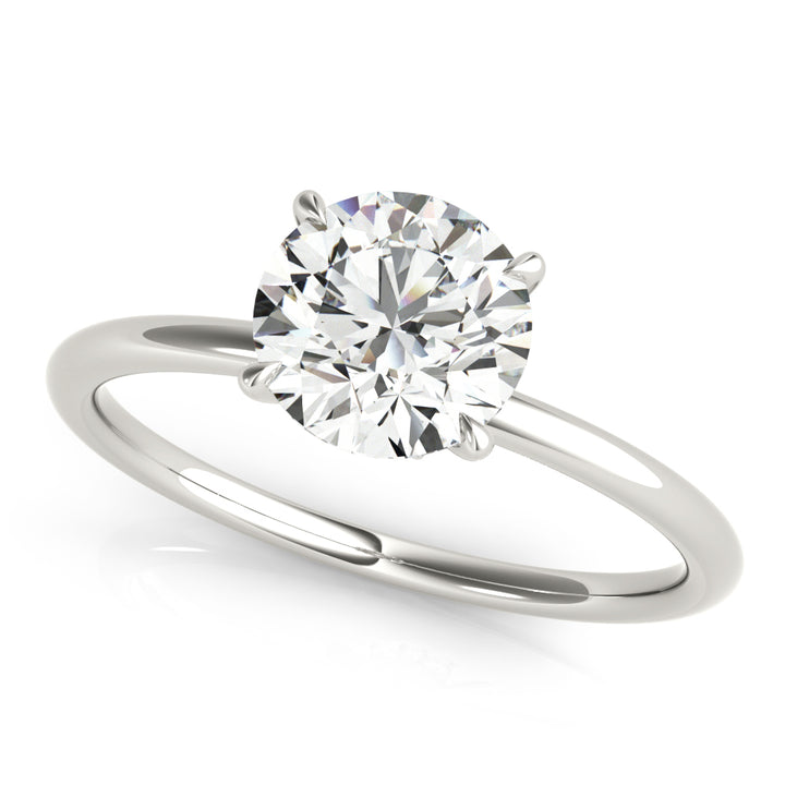 Platinum 1 CT Round Diamond Halo Engagement Ring