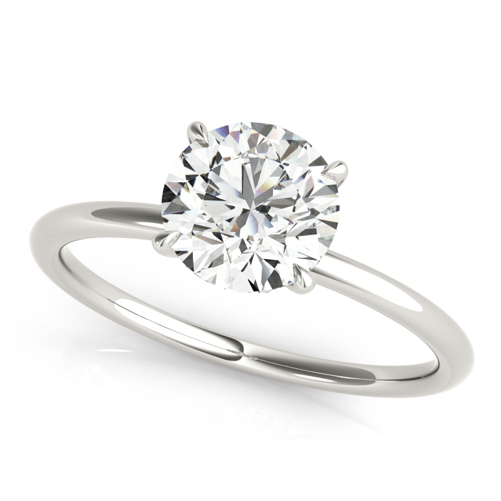 18K White Gold 1 CT Diamond Halo Engagement Ring