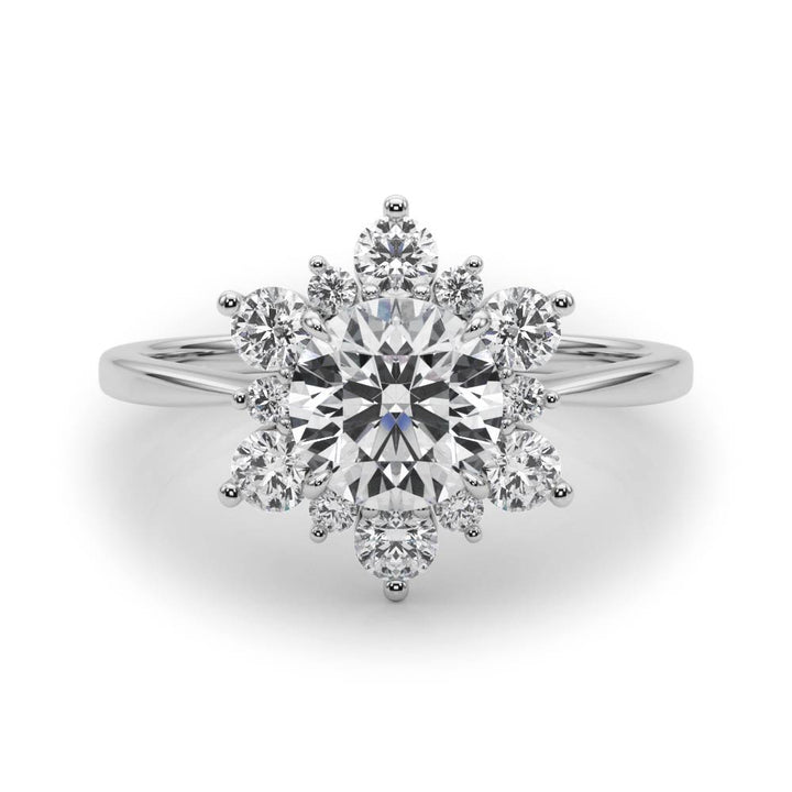 18K White Gold 1.5ctw Round Diamond Engagement Ring