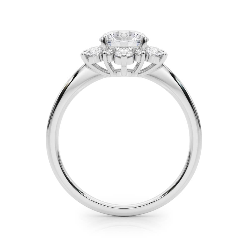 18K White Gold 1.5ctw Round Diamond Engagement Ring
