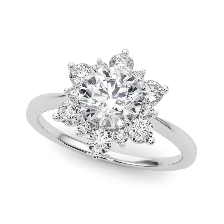 18K White Gold 1.5ctw Round Diamond Engagement Ring